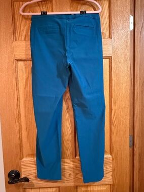Slim Straight Women's Chinos in Teal Blue